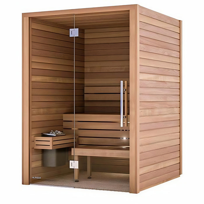 Auroom Cala Glass Thermo-aspen Up to 4-Persons Indoor Sauna Kit