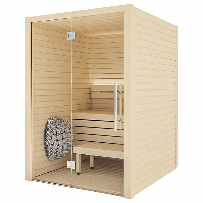 Auroom Cala Glass Up to 4-person Diy Aspen Indoor Sauna Kit