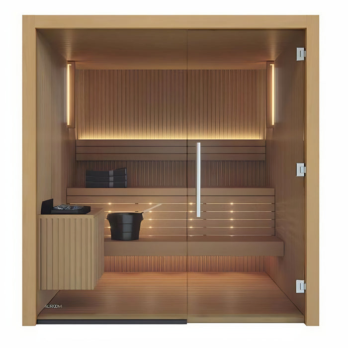 Auroom Libera Glass Diy Up to 6-Persons Indoor Sauna Kit