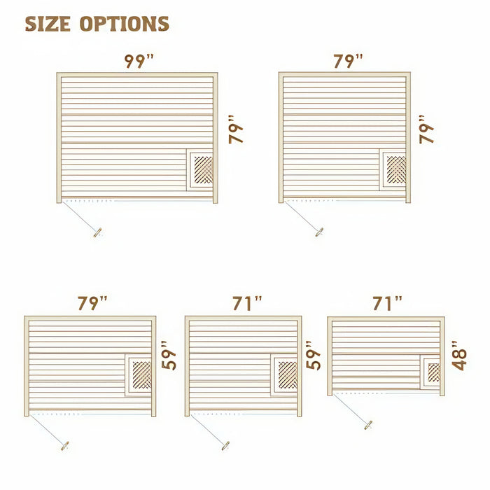 Auroom Libera Glass Diy Up to 6-Persons Indoor Sauna Kit