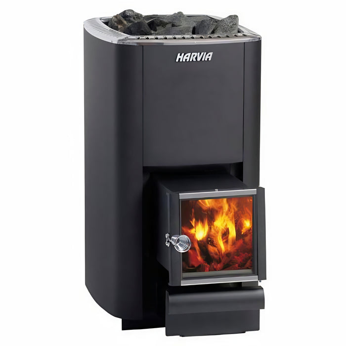 Harvia M3 SL Wood Stove w/ Exterior Feed