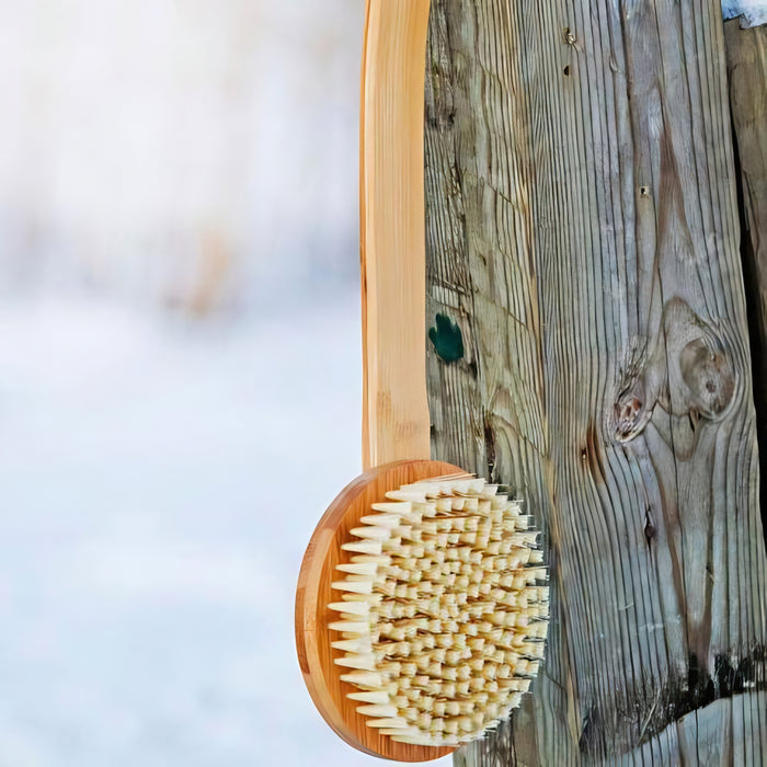 Kolo Sauna Bath Brush Natural Bamboo with Handle